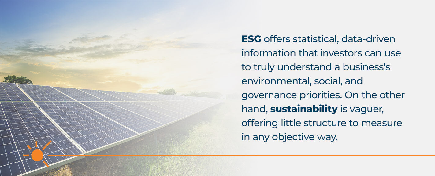 The Difference Between ESG and Sustainability